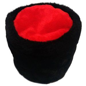 The Hayden Lane Collection American-Made Black & Red Faux Fur Winter Hat